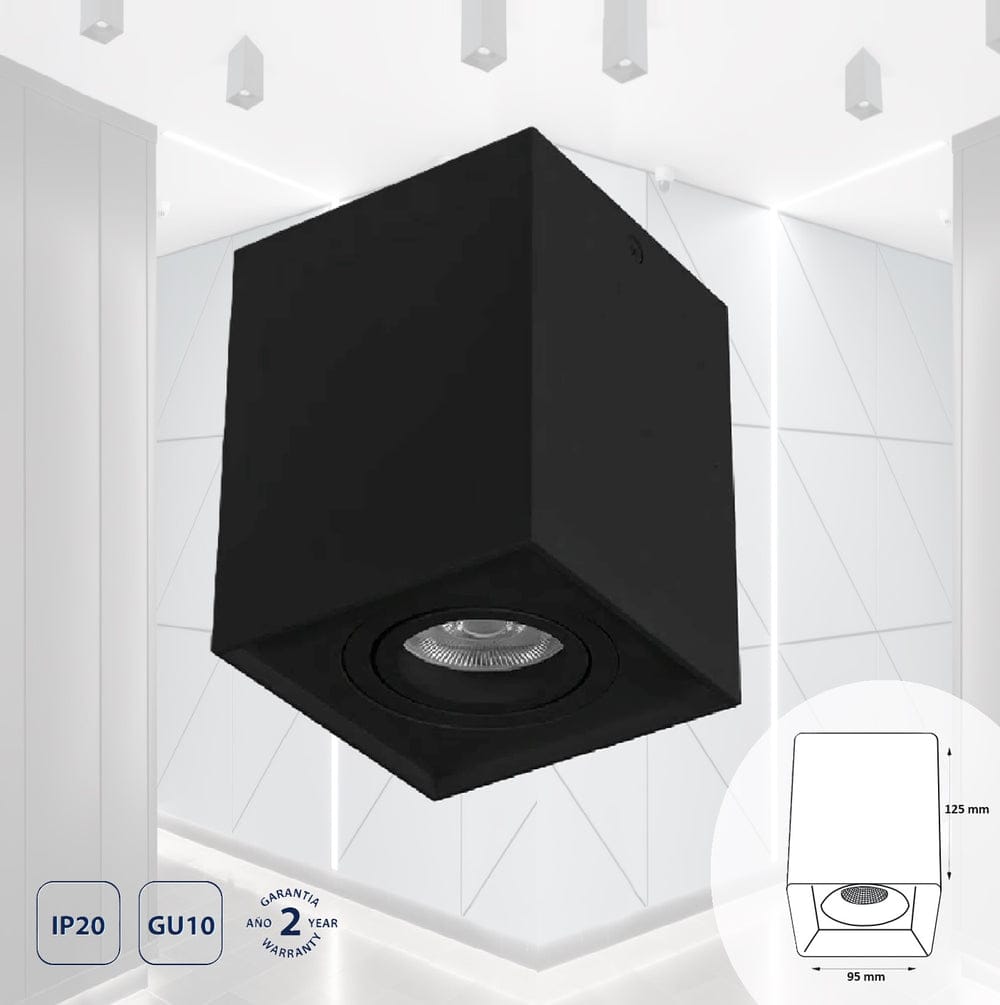 LAMP DE TECHO GU10 CUAD 