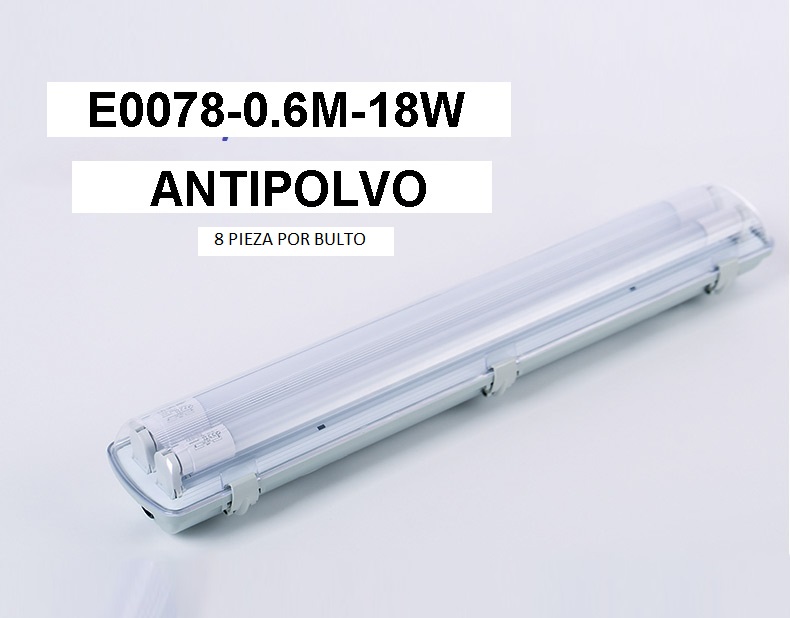 LAMPARA ANTI POLVO 1.2M+TUBO 1.2M C/SENSOR